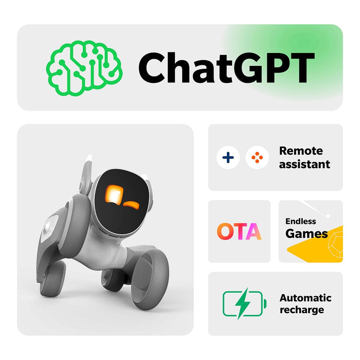 Loona Premium Smart Robot, AI PETBOT s nabíjecí dokovací stanicí, KEYi Tech