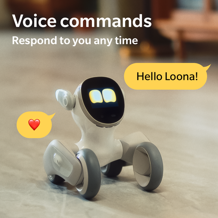 Loona Premium Smart Robot, AI PETBOT with Charging Dock, KEYi Tech